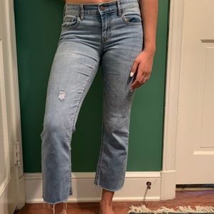 Old Navy Distressed Flare Ankle Jeans